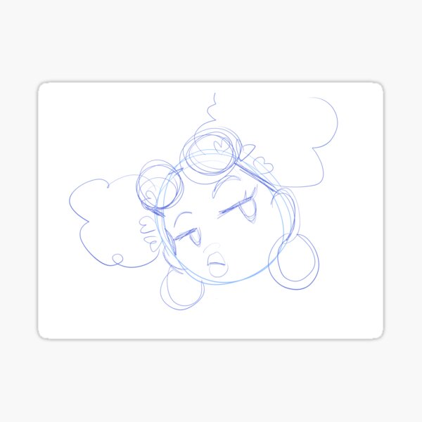 Blue Glare Sketch Sticker