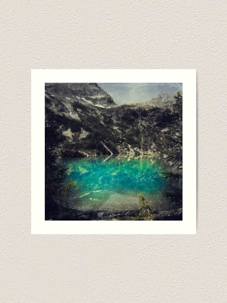 Thumbnail 1 of 3, Art Print, Mountain Lake designed and sold by DyrkWyst.