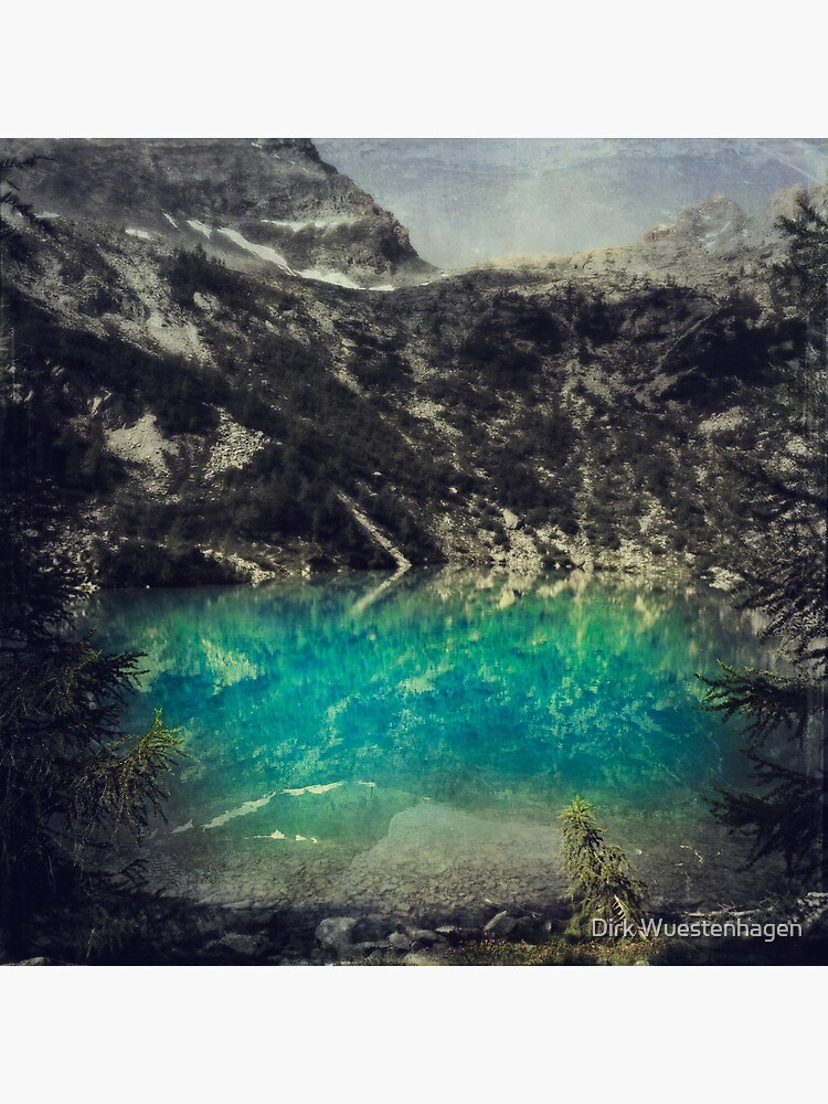 Thumbnail 3 of 3, Art Print, Mountain Lake designed and sold by DyrkWyst.