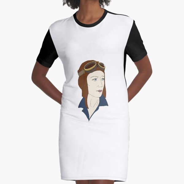 Aviatrix series - Beryl Markham Graphic T-Shirt Dress