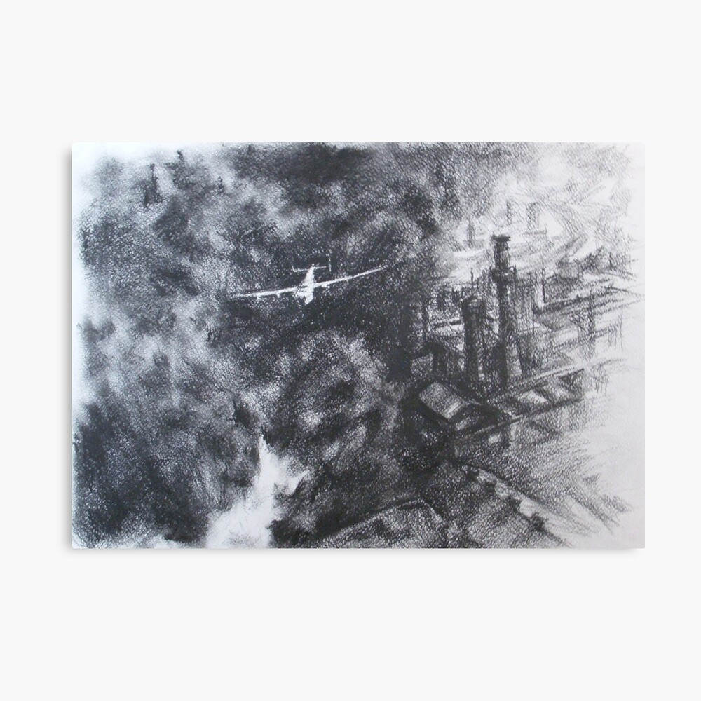 In smoke Canvas Print