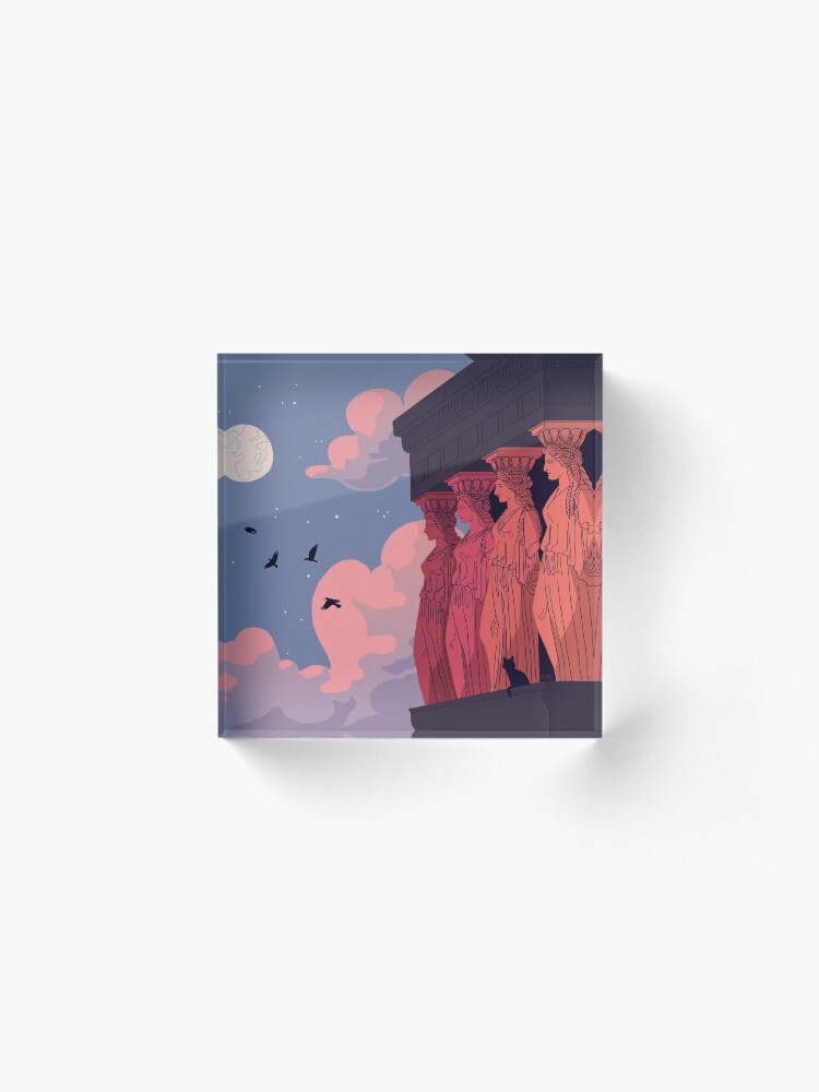 Alternate view of Caryatids at Dusk Acrylic Block
