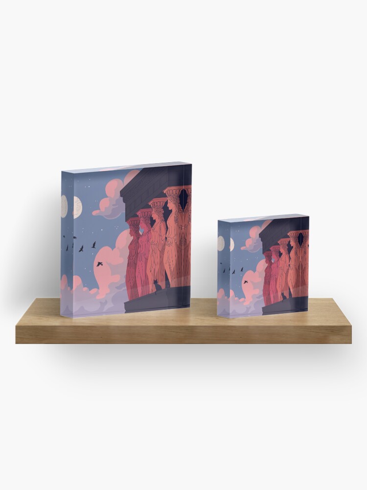 Alternate view of Caryatids at Dusk Acrylic Block