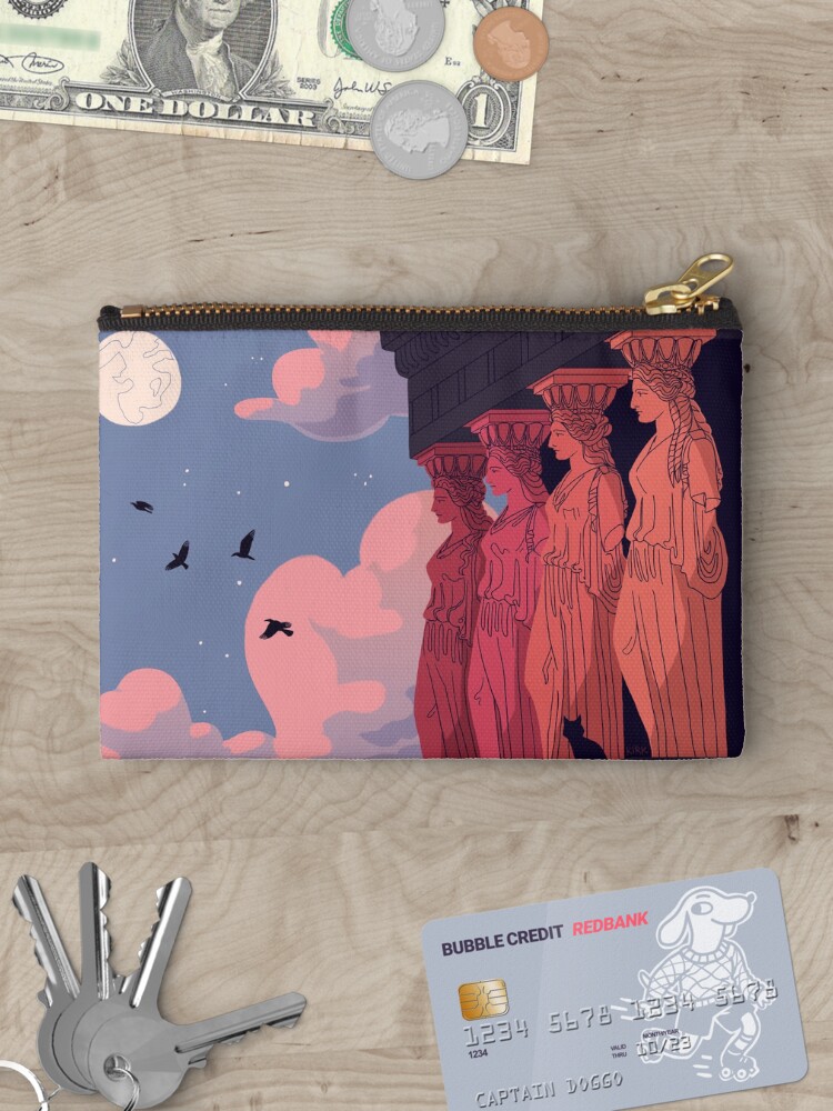 Thumbnail 3 of 4, Zipper Pouch, Caryatids at Dusk designed and sold by flaroh.