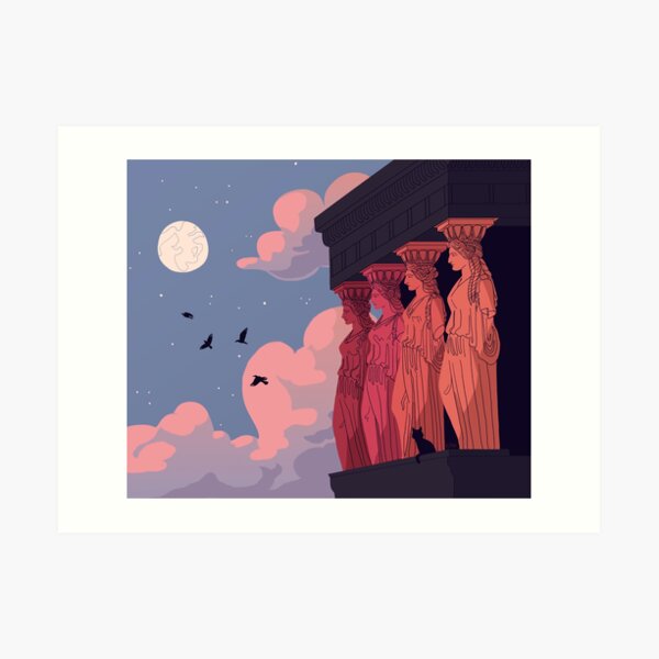 Caryatids at Dusk Art Print