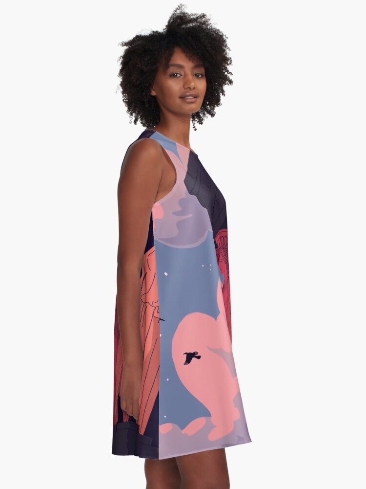 Alternate view of Caryatids at Dusk A-Line Dress