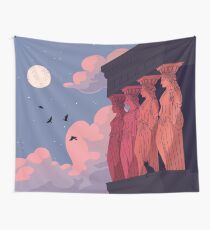 Karyatiden in der Abenddämmerung Wandbehang