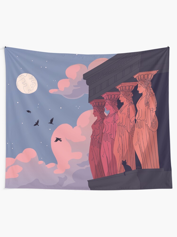 Alternate view of Caryatids at Dusk Tapestry