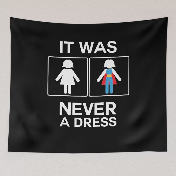 Item preview, It Was Never A Dress Toilet Women's Sign Superhero designed and sold by BornDesign.