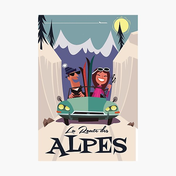 Item preview, La Route des Alpes poster designed and sold by GAGodel.