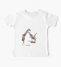 Giraffe on White Baby Tee