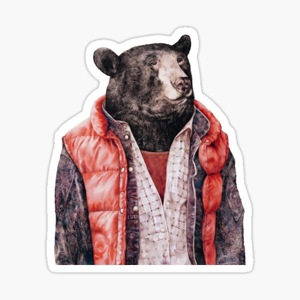 Big Black Bear Stickers Redbubble