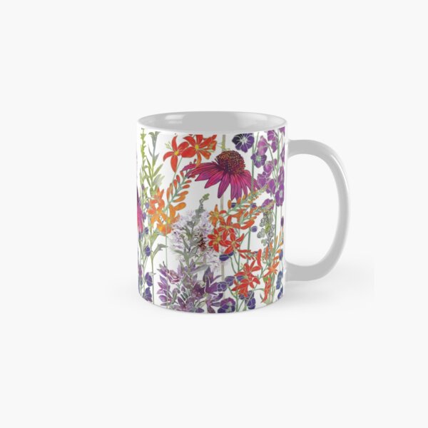 Flower Garden - Echinacea, Montbretia (Crocosmia), Delphiniums & Alliums Classic Mug