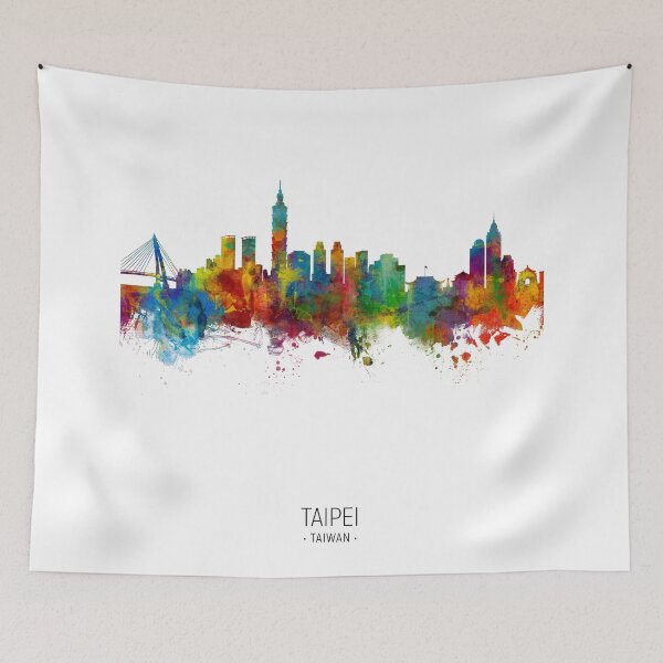 Item preview, Taipei Taiwan Skyline designed and sold by ArtPrints.