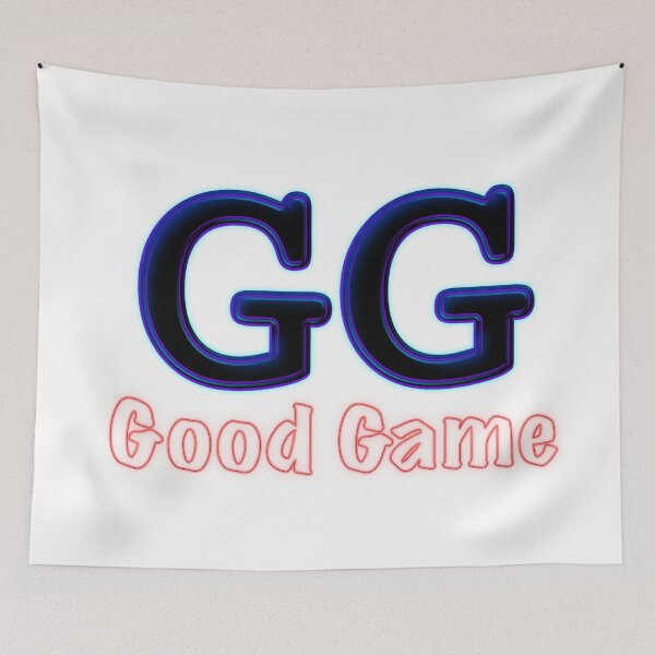 Item preview, GG good game g.g. conversation in gaming, gamer text print designed and sold by Uniskull.