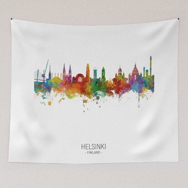 Item preview, Helsinki Finland Skyline designed and sold by ArtPrints.
