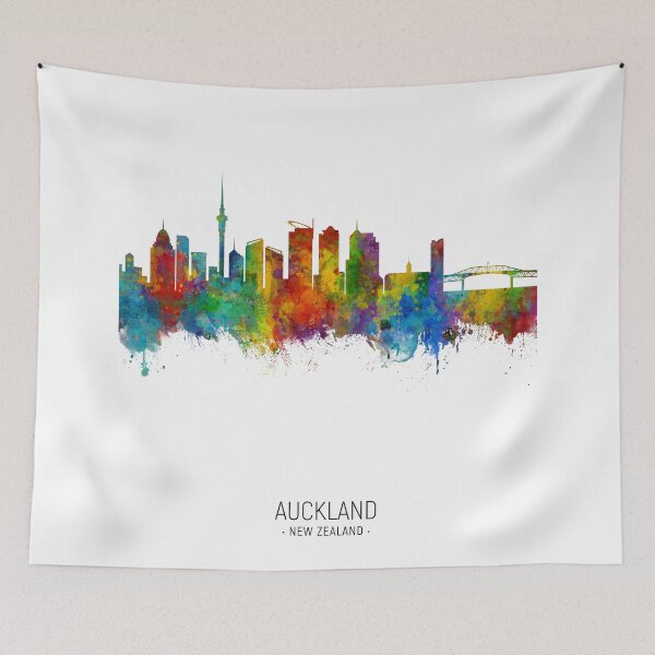 Item preview, Auckland New Zealand Skyline designed and sold by ArtPrints.