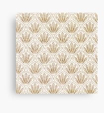 Gold and white pearl art deco pattern Canvas Print