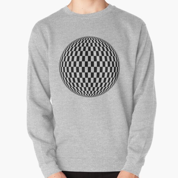 Sphere, illustration, design, ball, vector, shape, black and white, monochrome Pullover Sweatshirt