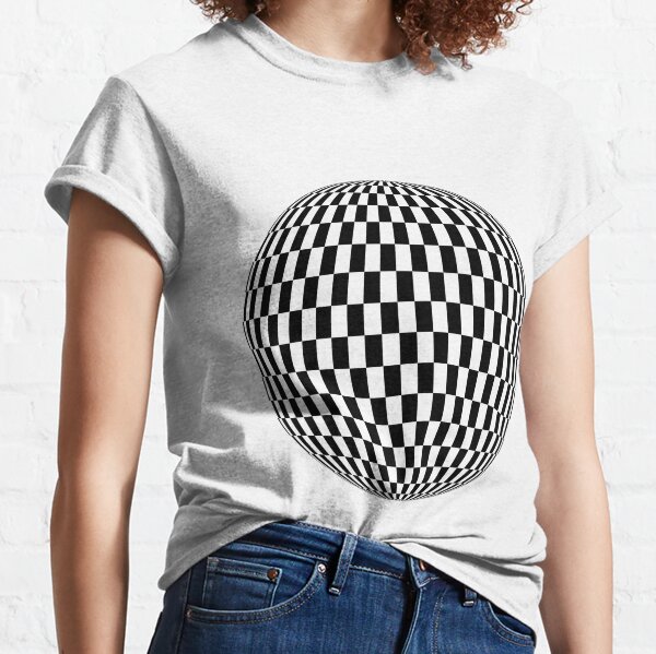 Sphere, illustration, design, ball, vector, shape, black and white, monochrome Classic T-Shirt