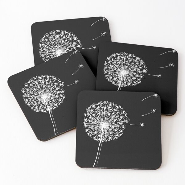 Item preview, Dandelion Clock Silhouette Pen and Ink Drawing designed and sold by Maddy Bennett.