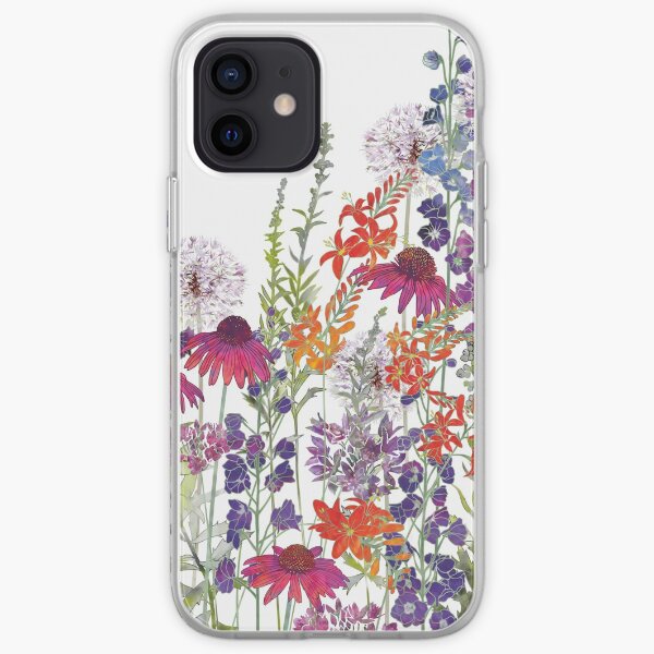 Blumengarten - Echinacea, Montbretia (Crocosmia), Delphiniums & Alliums iPhone Flexible Hülle