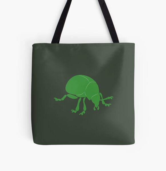 Green beetle simple design All Over Print Tote Bag