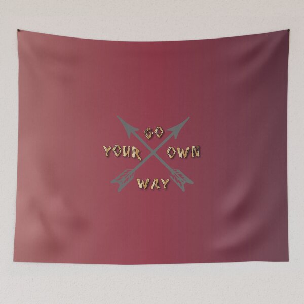 Item preview,  Go Your Own Way - Crossed Arrows - Raspberry designed and sold by infinitygrafix.