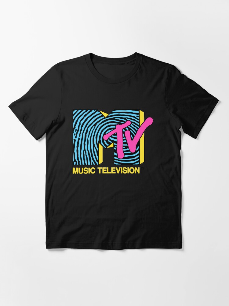 Alternate view of MTV - fingerprint 80s design Essential T-Shirt