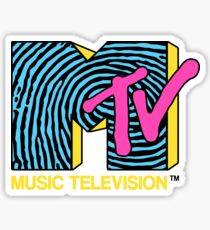 MTV - fingerprint 80s design Sticker