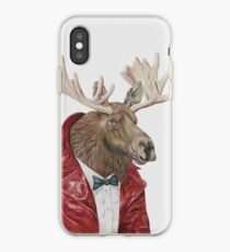 Elch in Leder iPhone-Hülle & Cover