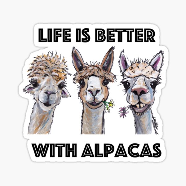 Kawaii Happy Llama Alpaca Waterproof Stickers, Alpaca Stickers –  MyKawaiiCrate