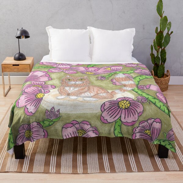 Item preview, Fluffy Cat in a Garden designed and sold by The Rage Garden.