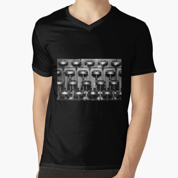 Typewriter Keys V-Neck T-Shirt