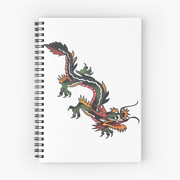 Item preview, Traditional Crawling Dragon Tattoo Design designed and sold by FOREVER TRUE TATTOO.