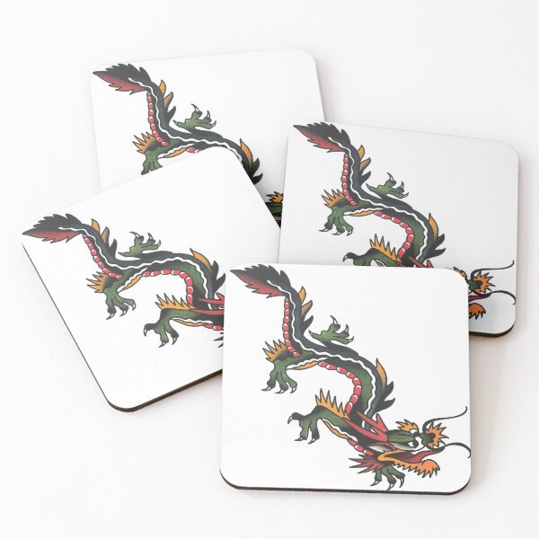 Item preview, Traditional Crawling Dragon Tattoo Design designed and sold by FOREVER TRUE TATTOO.