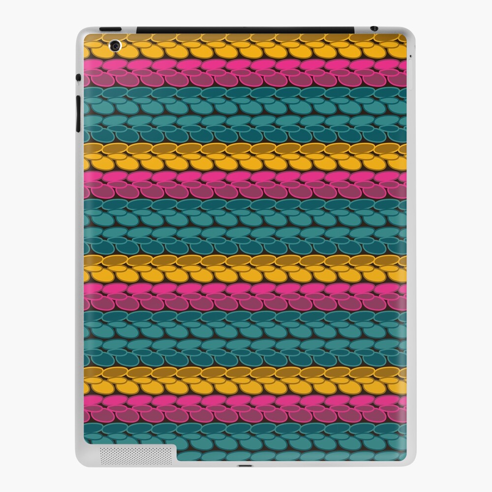 Pseudo crochet pattern with pink and teal iPad Case & Skin