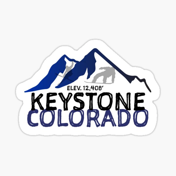 Keystone Sticker Colorado Ski Snowboard Resort Festival Mountain Montezuma Logo Sticker
