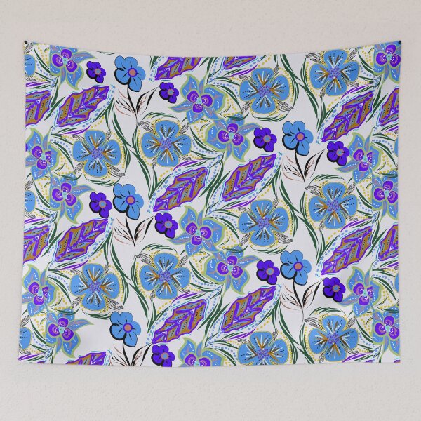 Item preview, Purple  Floral  pattern  designed and sold by Nora Gad.