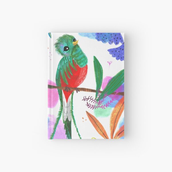 Fehérlólánya - Glowing Birds / Quetzal - white Hardcover Journal