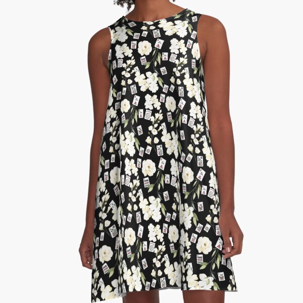 Floral MahJong A-Line Dress