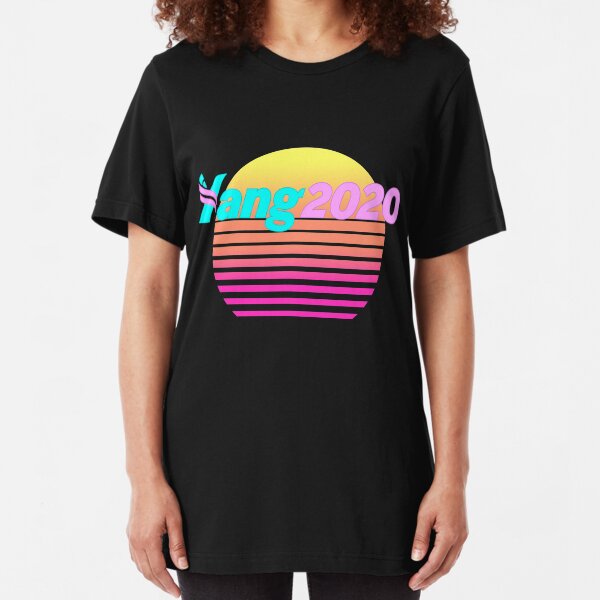 Aesthetic Yang 2020 Vaporwave Slim Fit T-Shirt