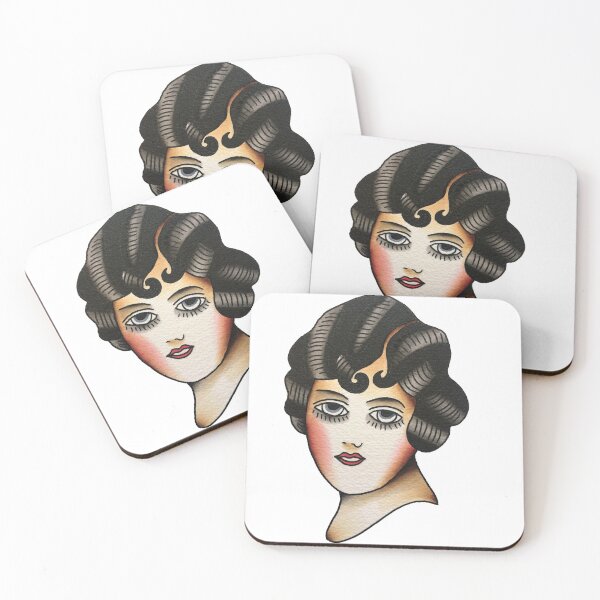 Item preview, Traditional Lady Face Tattoo Design designed and sold by FOREVER TRUE TATTOO.