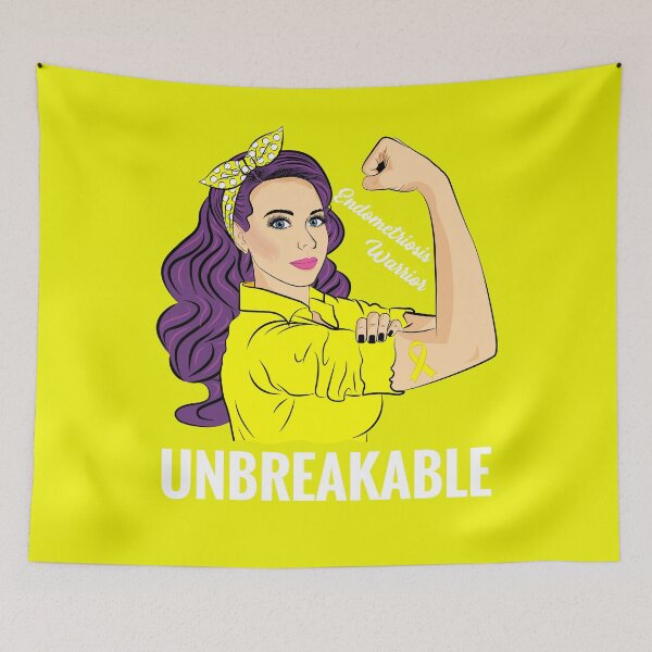 Item preview, Endometriosis Awareness Gynecology Warrior Unbreakable designed and sold by ZNOVANNA.