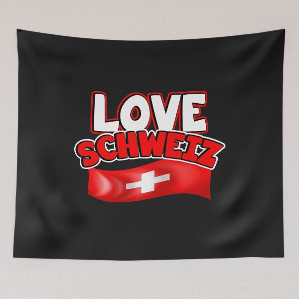 Item preview, Switzerland flag banner. Love Switzerland gift designed and sold by dm4design.