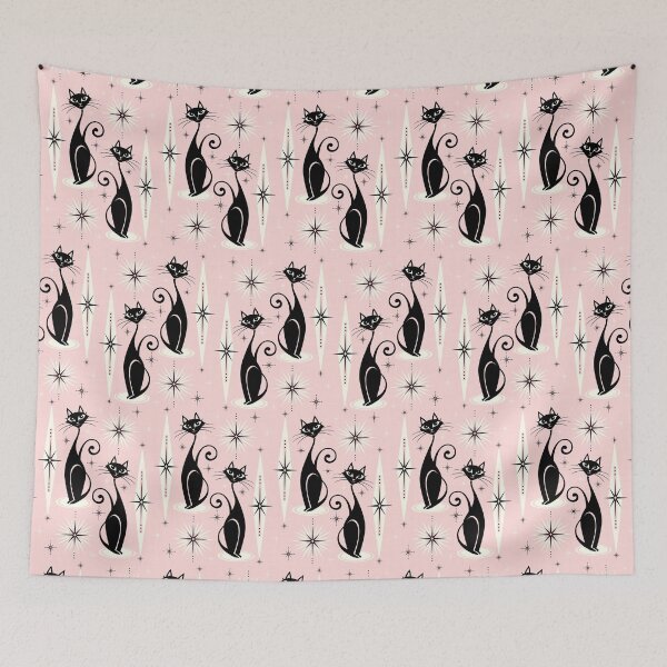 Item preview, Mid Century Meow Retro Atomic Cats  designed and sold by studioxtine.