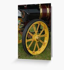 Traction Engine Front Wheel Greeting Card