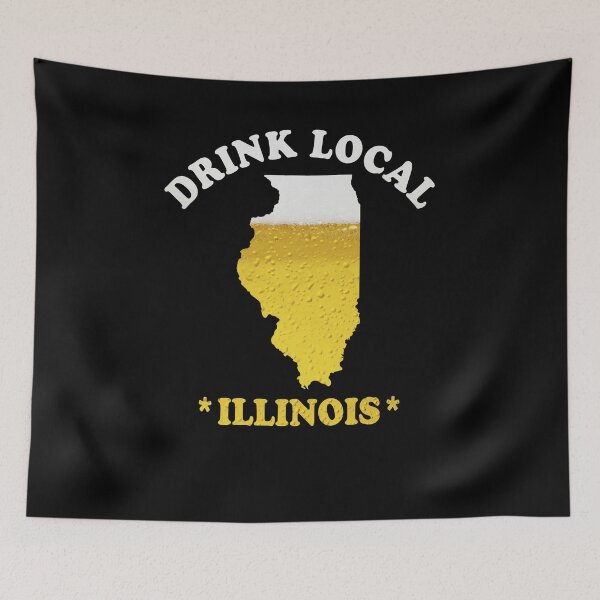 Item preview, ILLINOIS Beer Map T-Shirt Drink Local Brewmaster Gift designed and sold by theshirtinator.