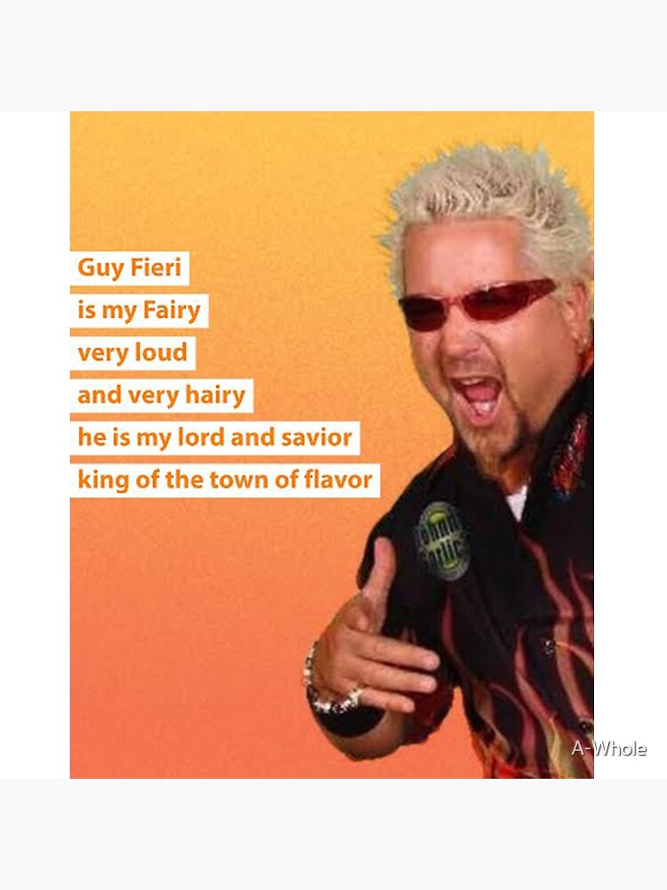 "Guy Fieri " Poster by AWhole Redbubble