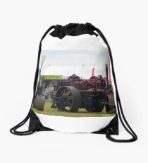 Boys on their Steam Engines Drawstring Bag